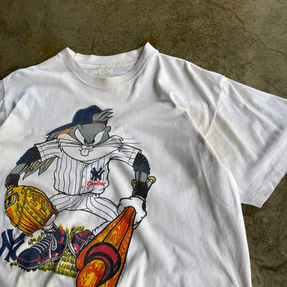 Vintage New York Yankees Bugs Bunny Tshirt - L