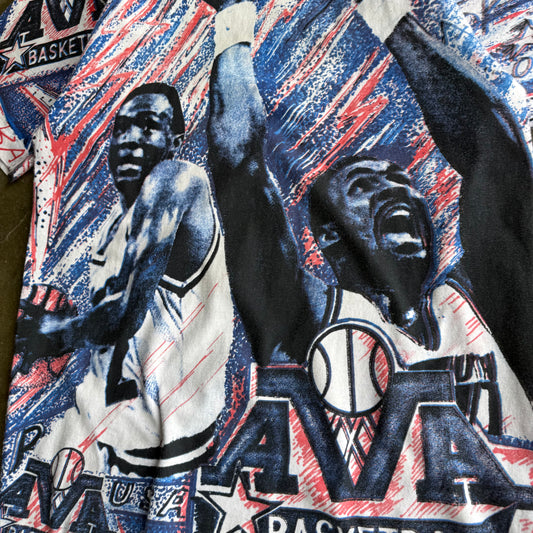 Vintage Magic Johnson Basketball AOP Tshirt - L