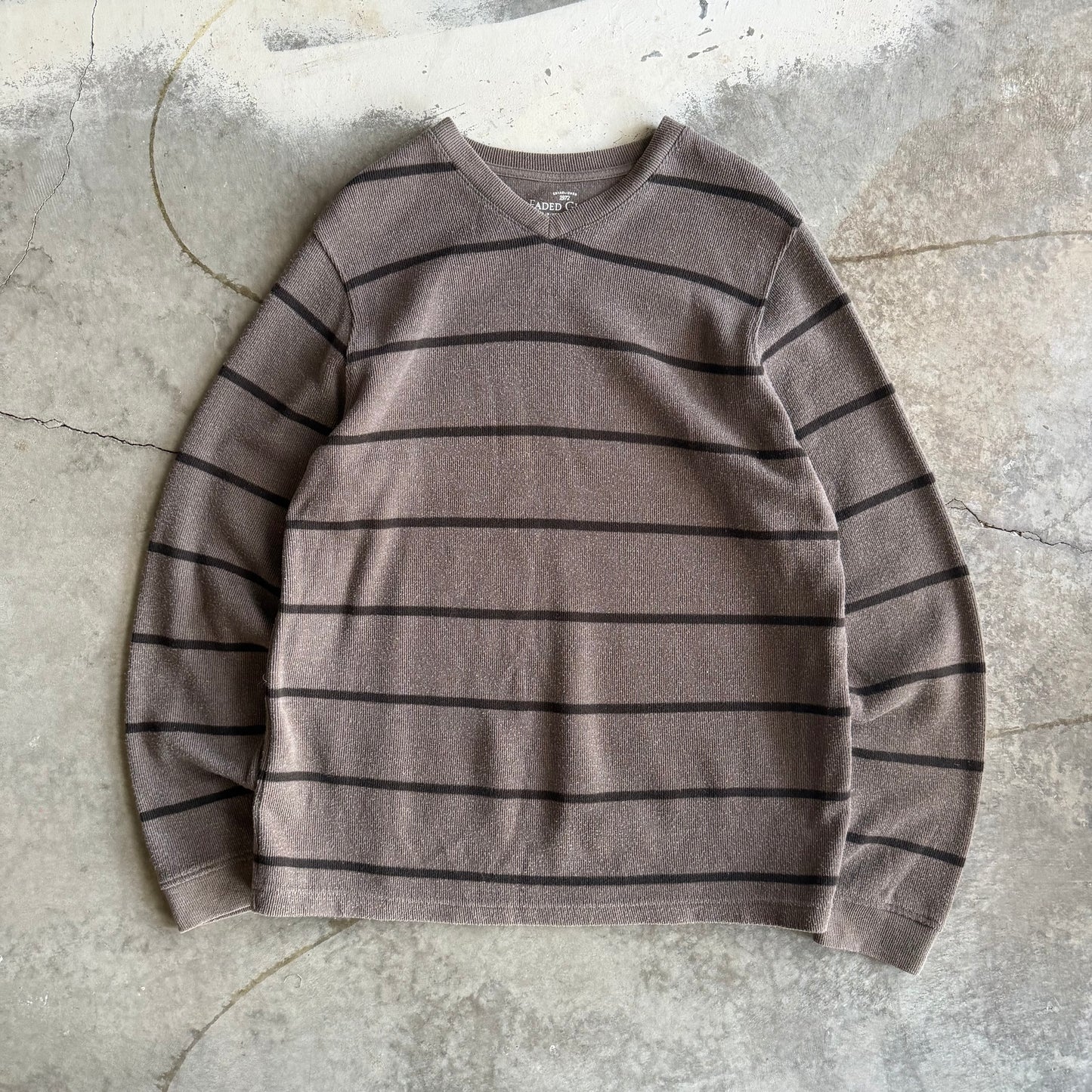 Faded Glory Striped Long Sleeve - L