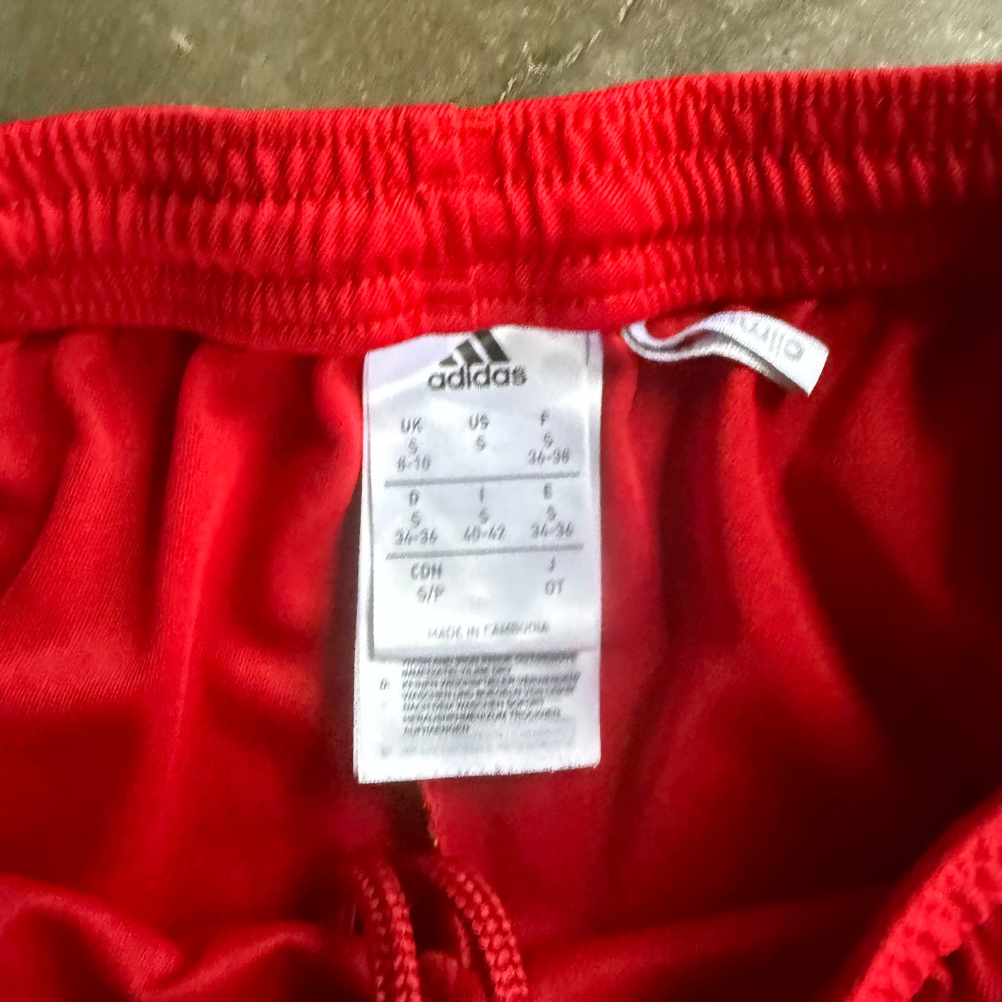 Vintage Red Adidas Track Shorts - S