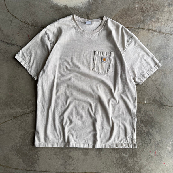Vintage Creme Carhartt Pocket Tshirt - XL