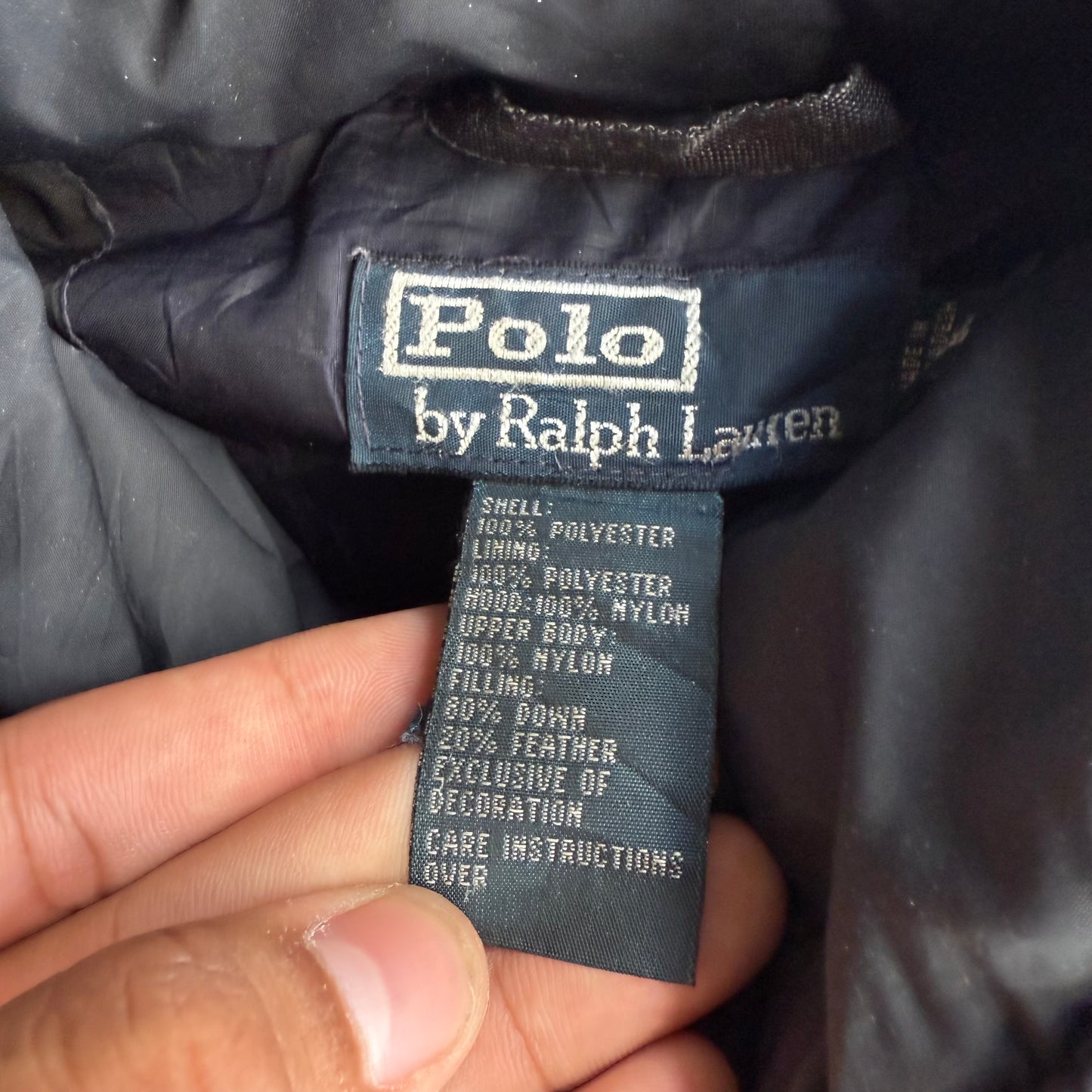 Vintage 90s Polo Puffer Jacket - L