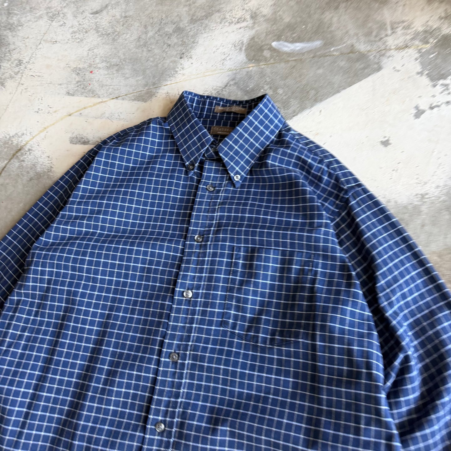 Vintage 00s Cropped Button Flannel - XL