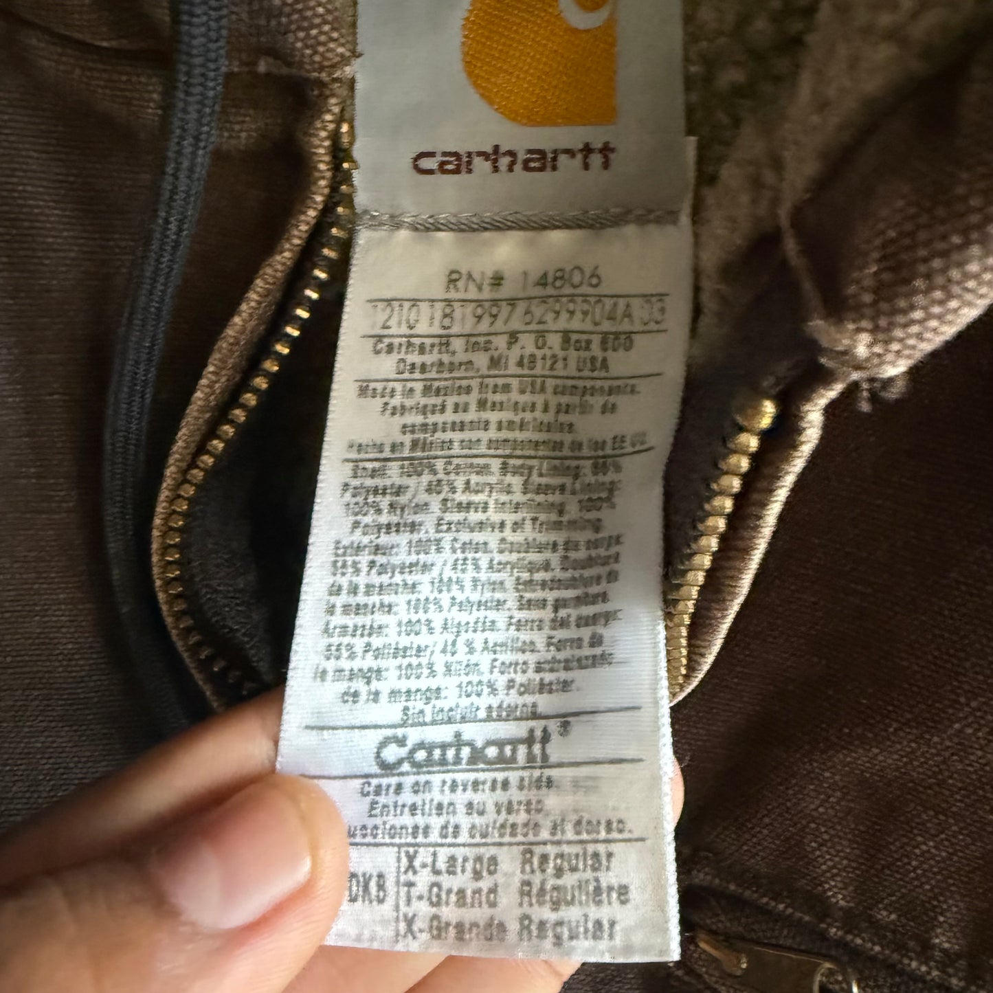 Vintage 00s Hooded Carhartt Jacket - XL