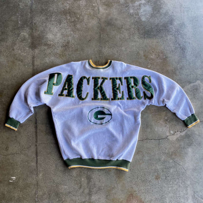 Vintage 90s Green Bay Packers Spell-out Crewneck - XL