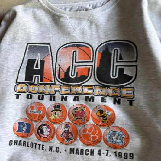 Vintae 90s ACC College Basketball Tournament Crewneck - XXL