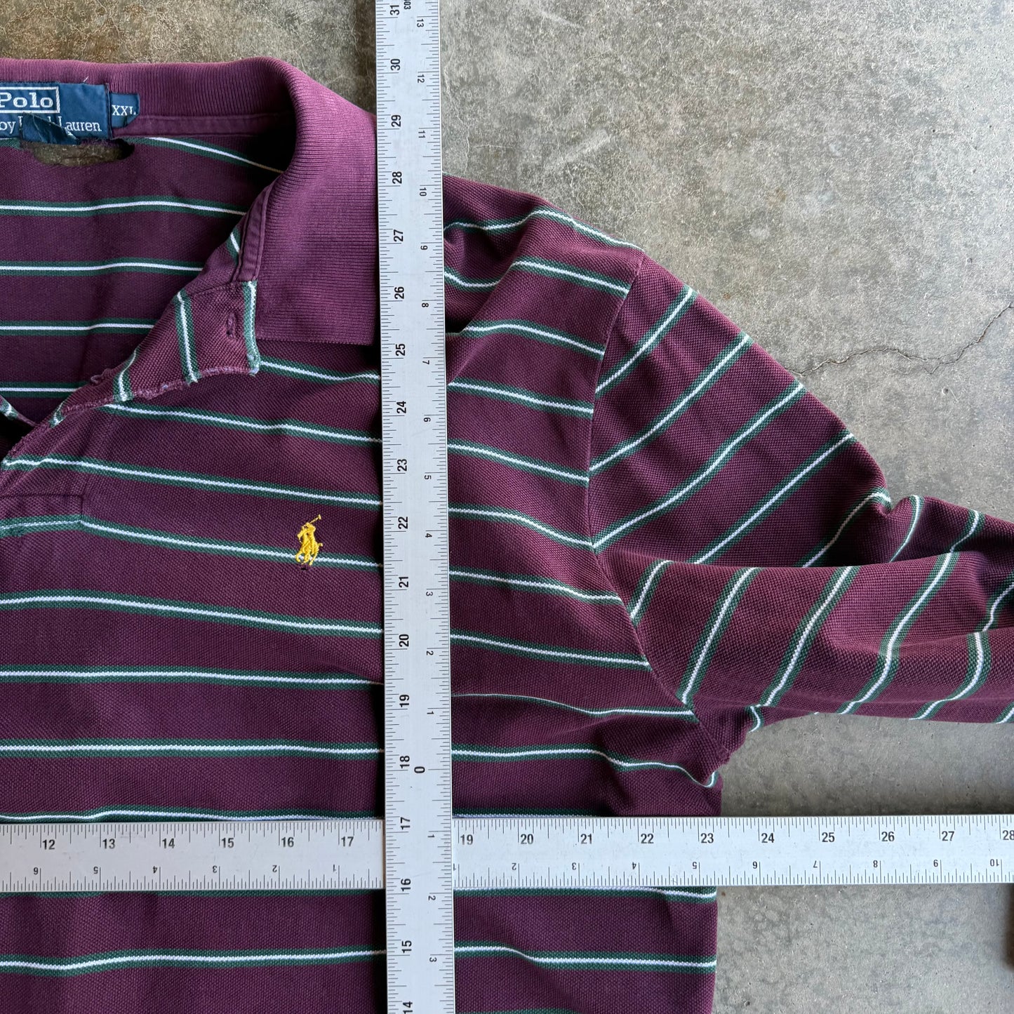 Vintage Polo Ralph Lauren Striped Polo - XXL