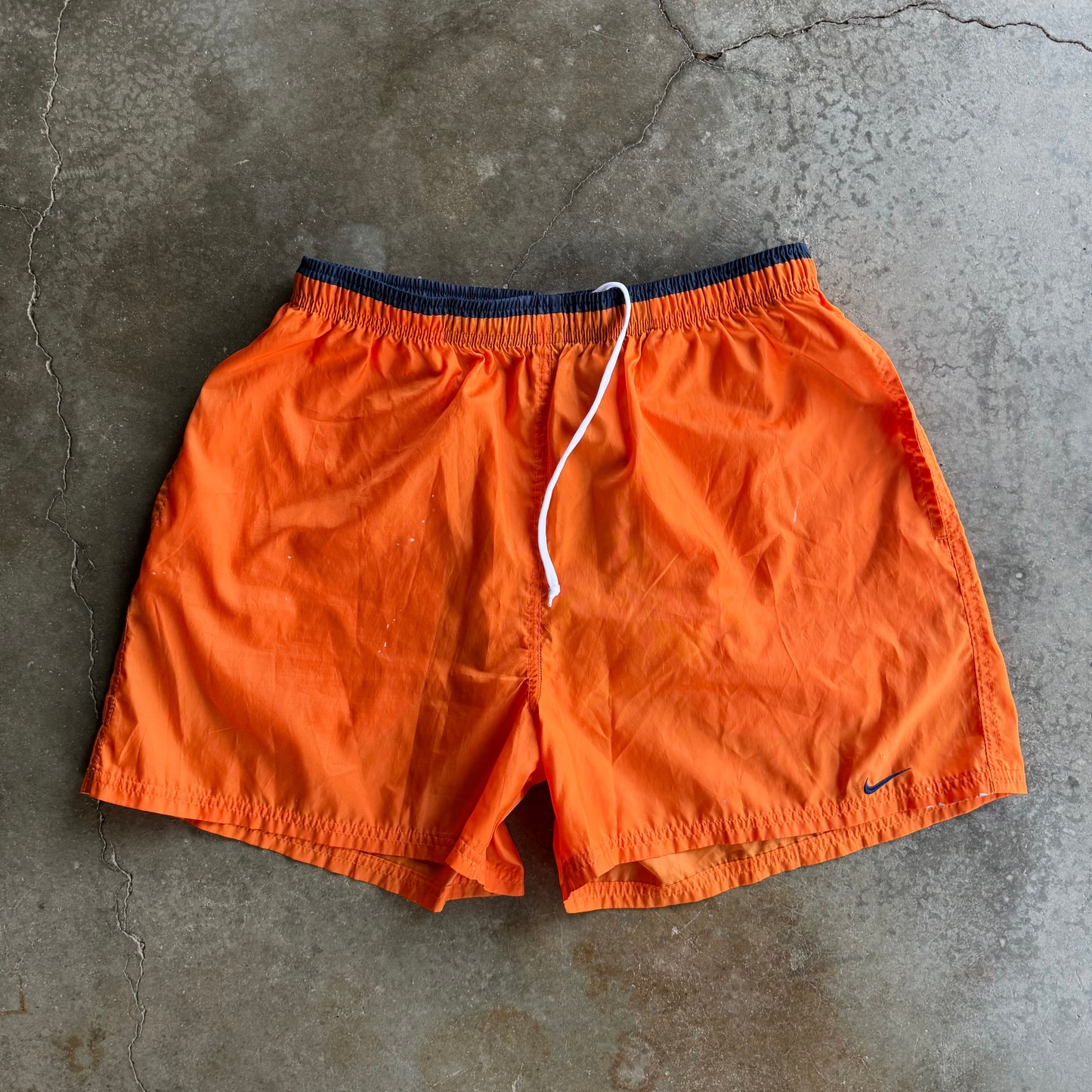 Vintage Orange Nike Track Shorts - L