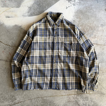 Vintage 00s Cropped Flannel - M