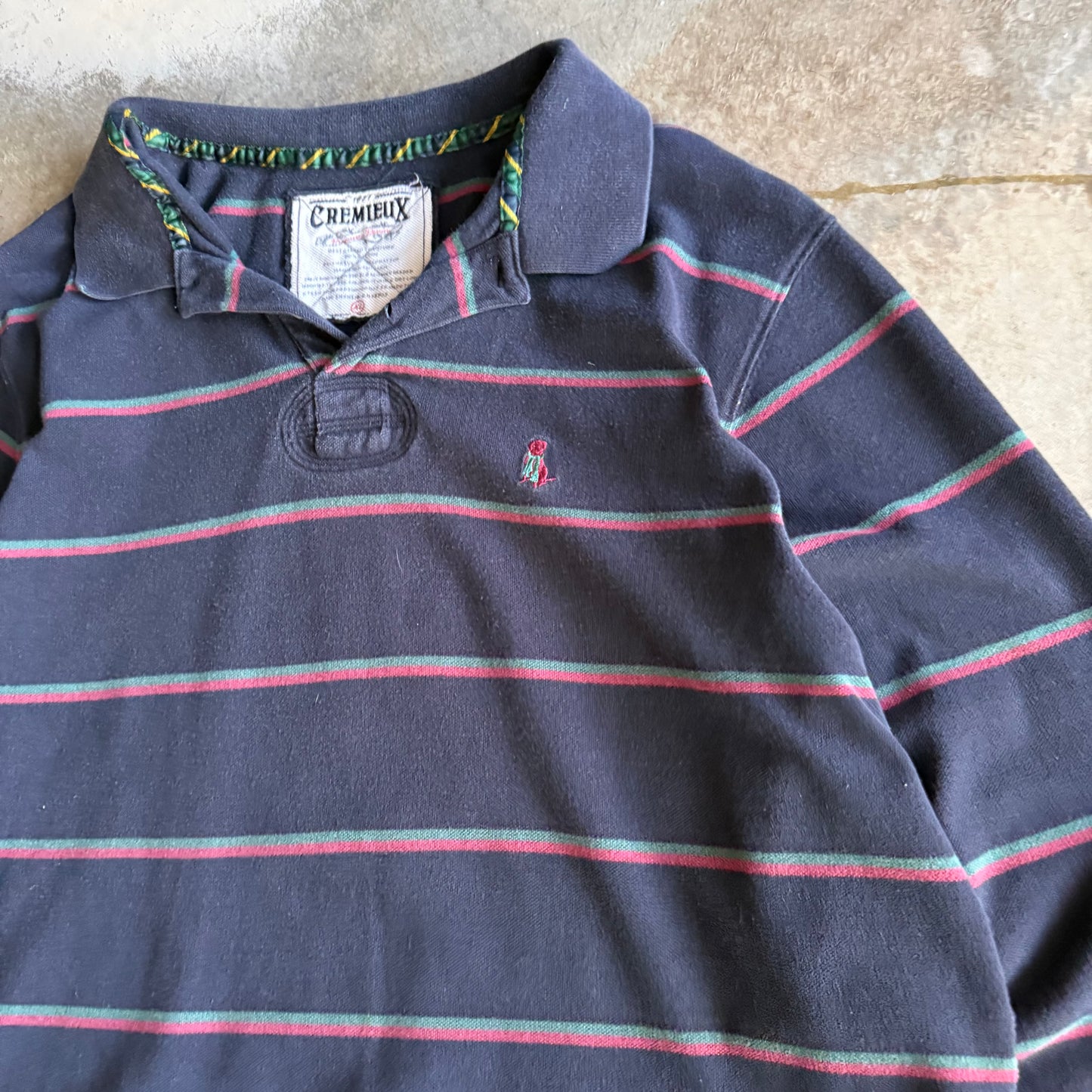 Fall Style Stiped Long sleeve Polo - XL