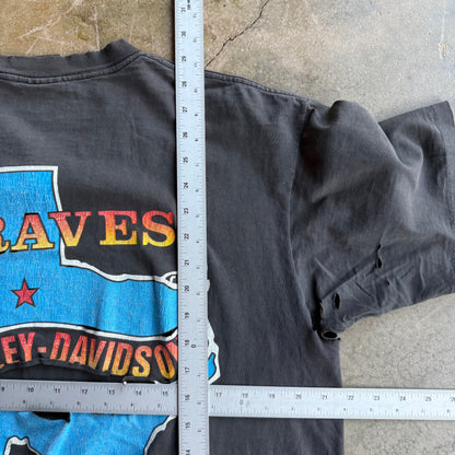 Vintage 90s Distressed Harley Davidson - L