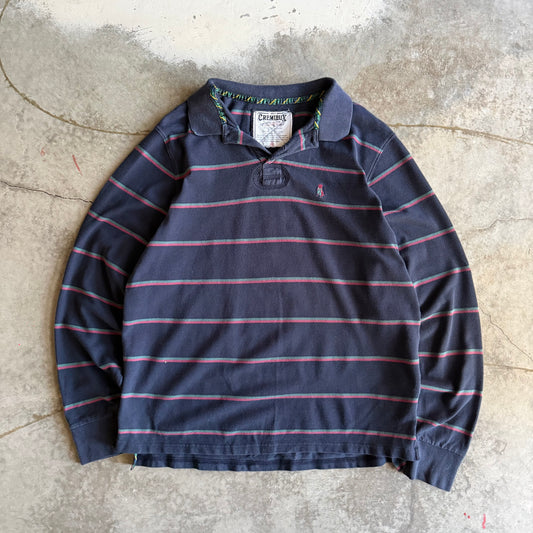 Fall Style Stiped Long sleeve Polo - XL