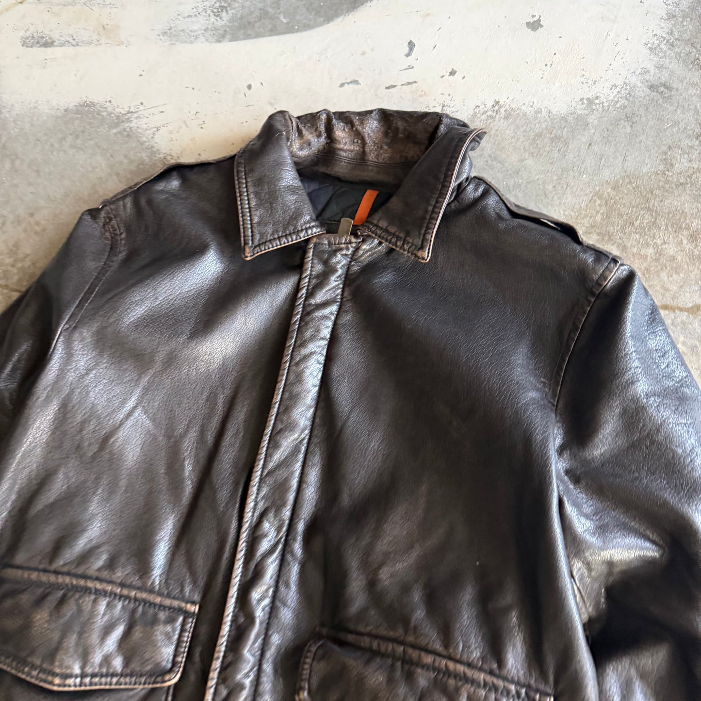 Vintage 00s Dockers Leather Jacket - L
