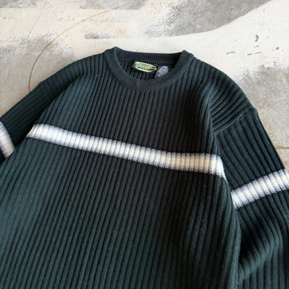 Vintage 00s Striped Sweater - L