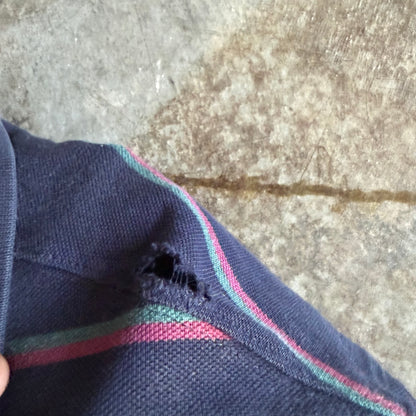 Fall Style Stiped Long sleeve Polo - XL