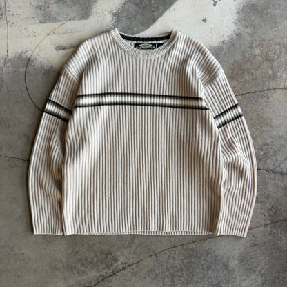 Vintage 00s Striped Sweater - XL