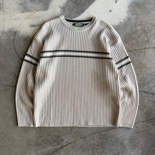 Vintage 00s Striped Sweater - XL