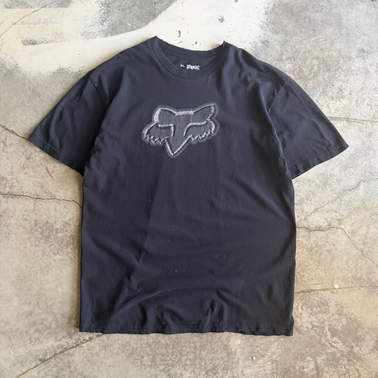 Faded & Distressed Fox Racing Tshirt - XL