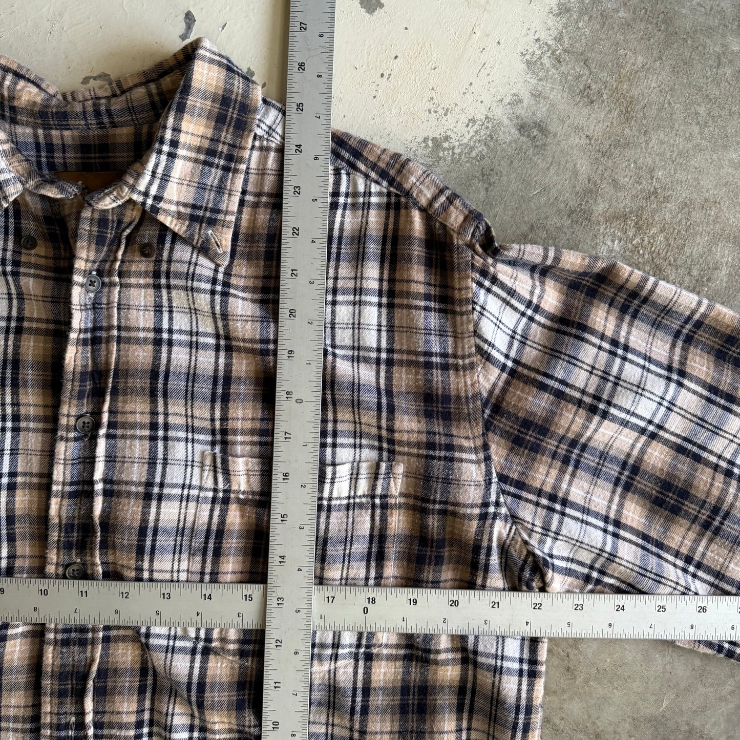 Vintage 00s Cropped Flannel - L