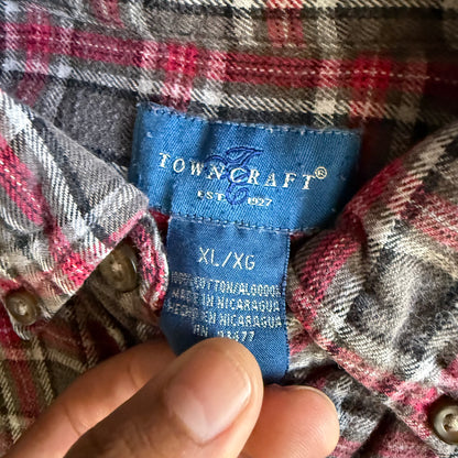 Vintage 00s Cropped Flannel - XL
