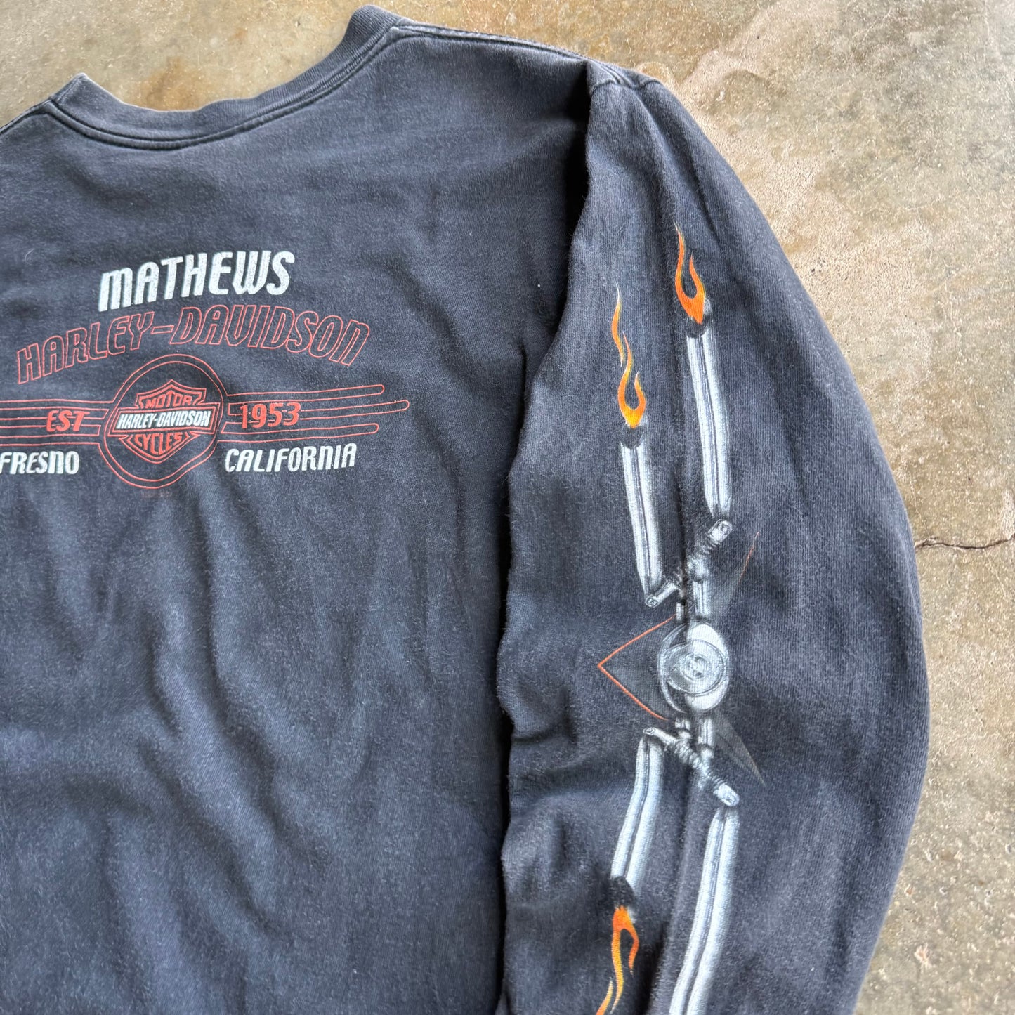 Vintage Harley Davidson Engine Longsleeve - L