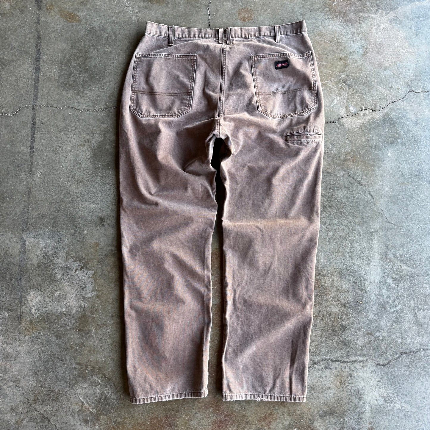 Vintage Faded Brown Baggy Dickies Pants - 38
