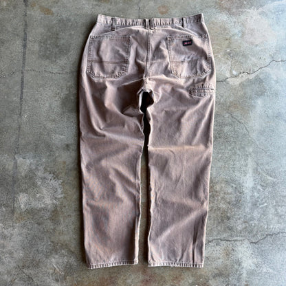 Vintage Faded Brown Baggy Dickies Pants - 38