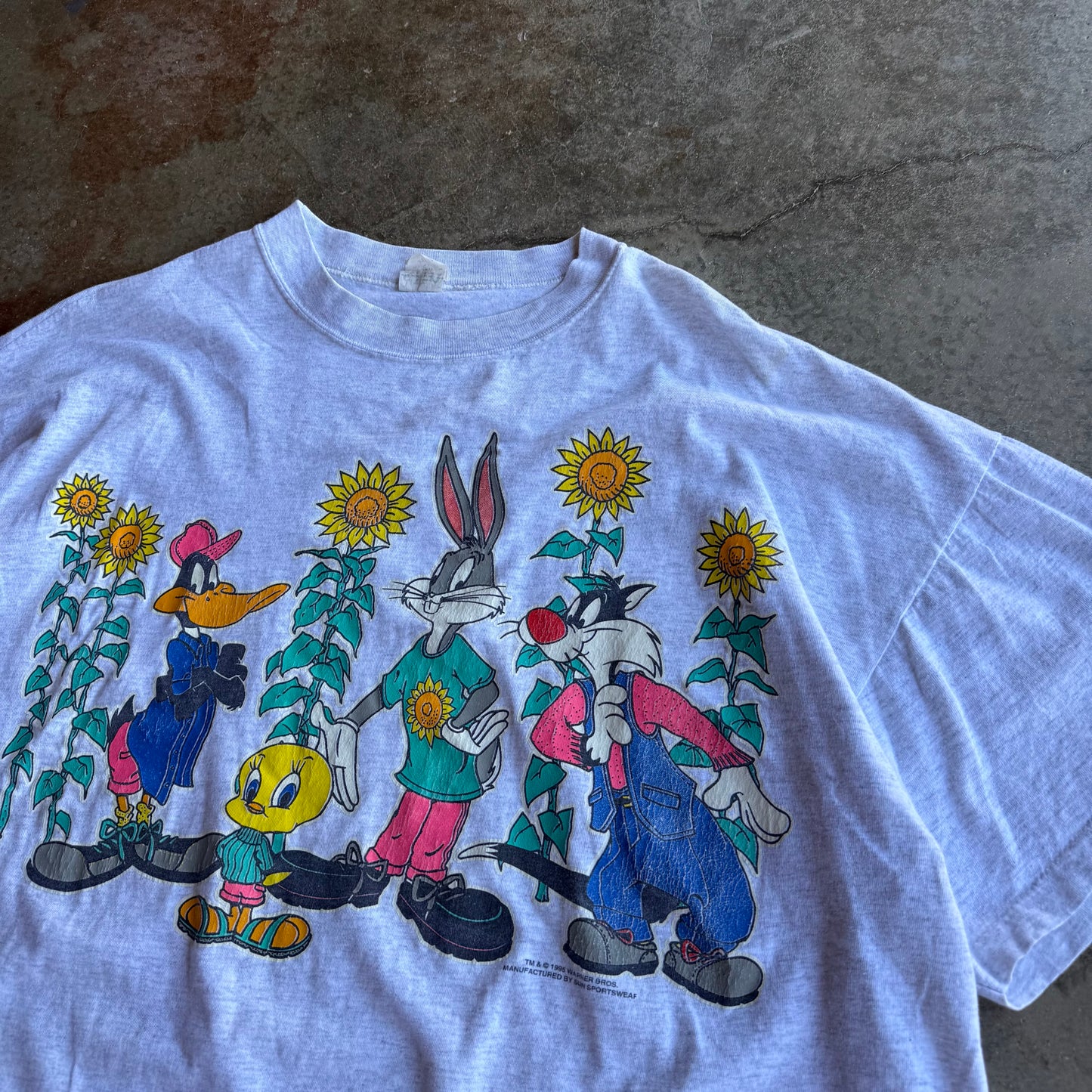 Vintage Boxy Spring Looney Tunes Tshirt - XL