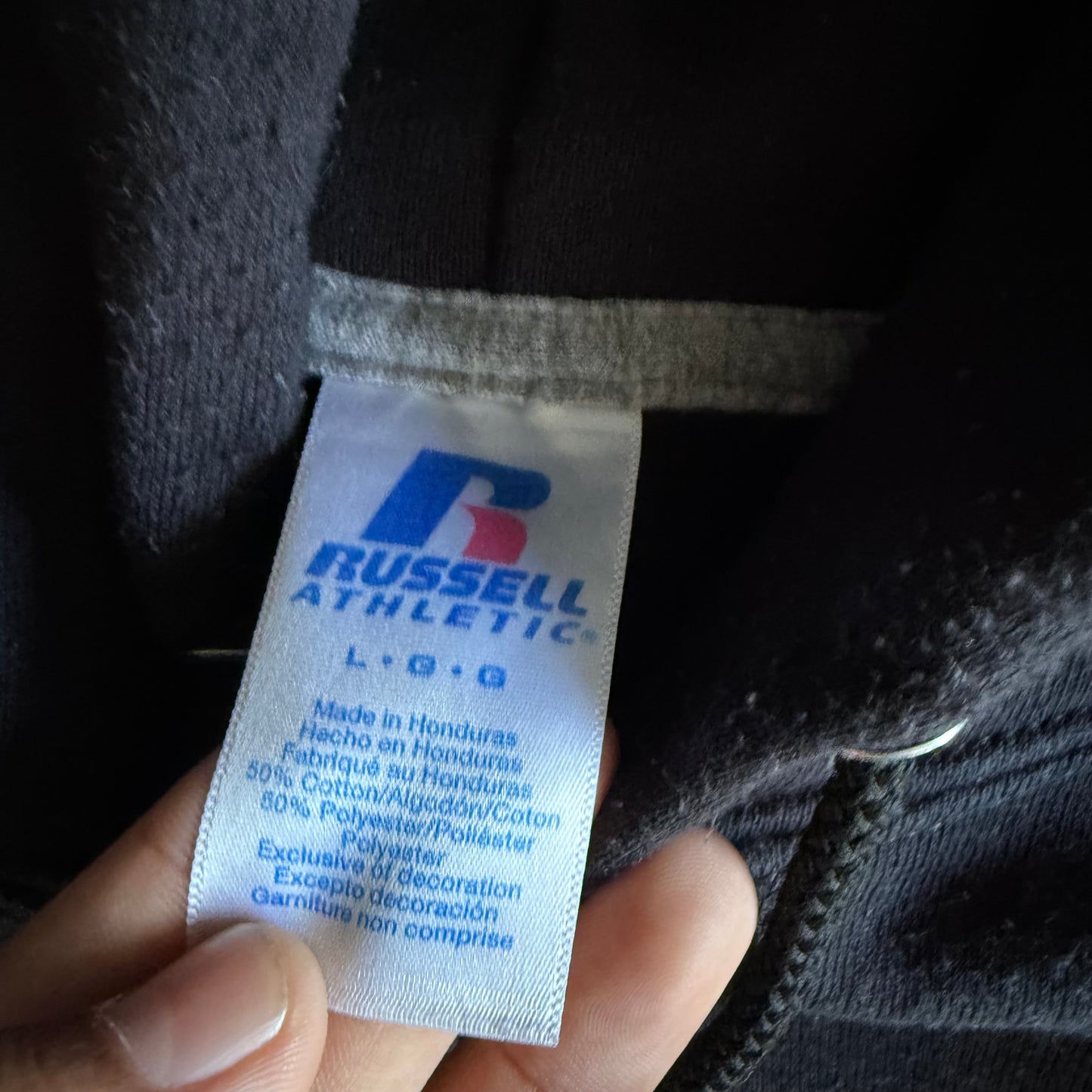 Vintage 00s Russell Athletic Track Hoodie - L