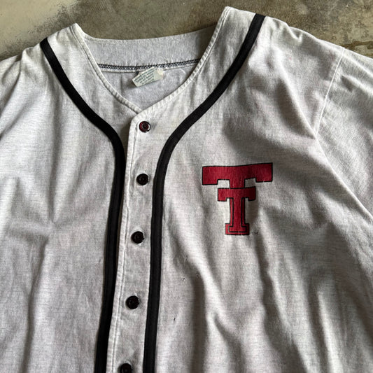 Vintage 90s Texas Tech Baseball Jersey- L