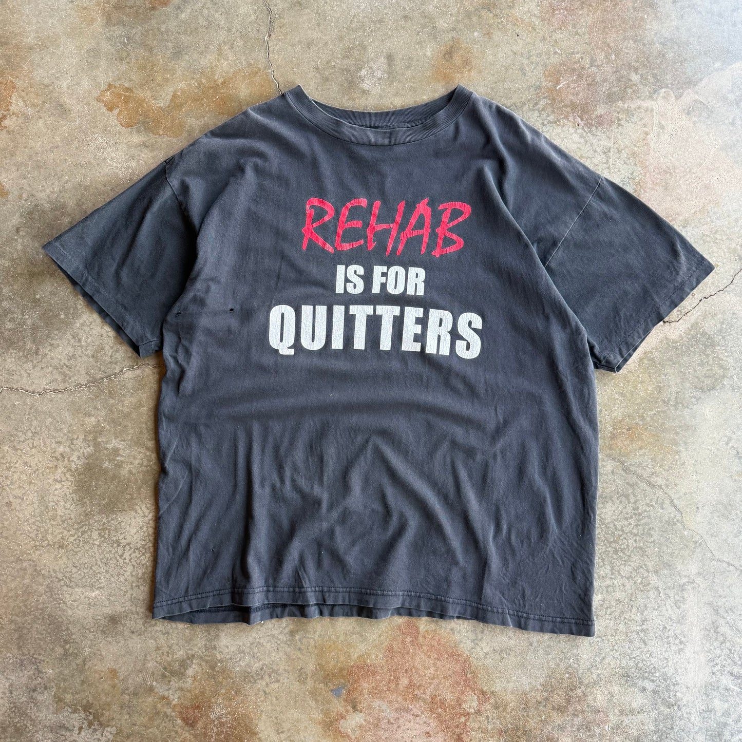 Vintage Funny Rehab Tshirt - XL