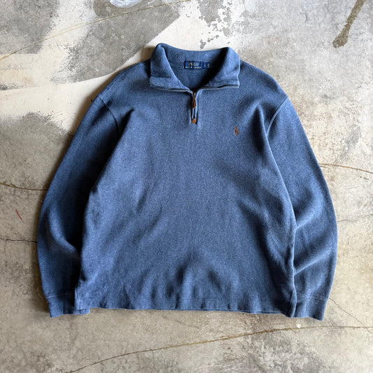 Vintage Blue 00s Polo Ralph Lauren Quarter Zip - L