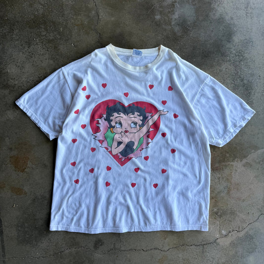 Vintage Heart Betty Boop Tshirt - XL