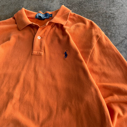 Vintage Orange Polo Ralph Lauren Longsleeve Polo - L