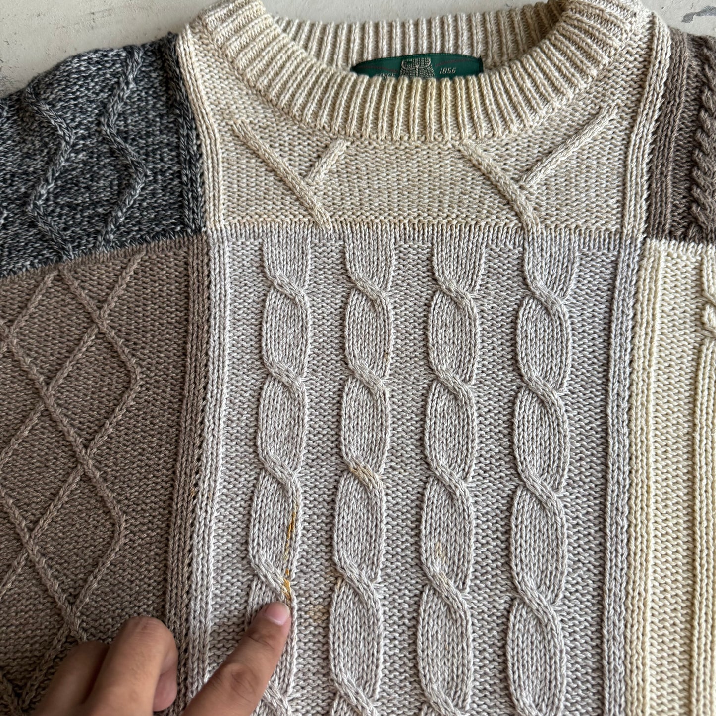 Vintage 90s Grandpa Knit Sweater - L