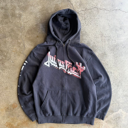 Vintage 00s Judas Priest Zip Up Hoodie - L