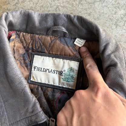 Vintage Brown Leather Jacket - XL