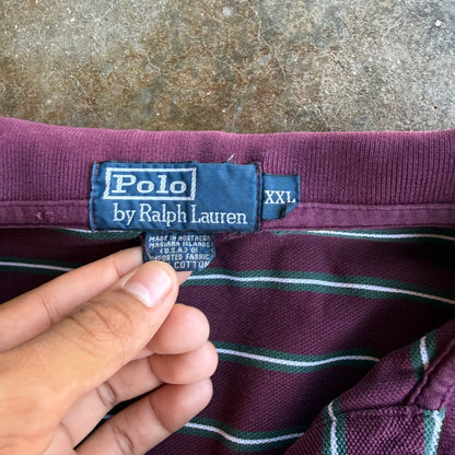 Vintage Polo Ralph Lauren Striped Polo - XXL