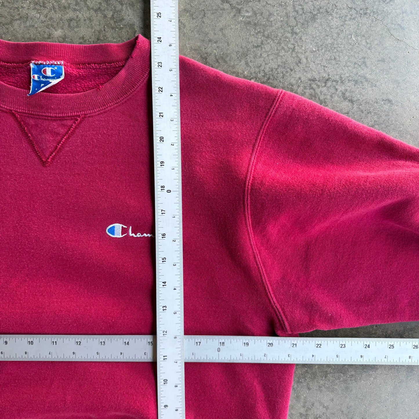 Vintage Pink Champion Crewneck - L