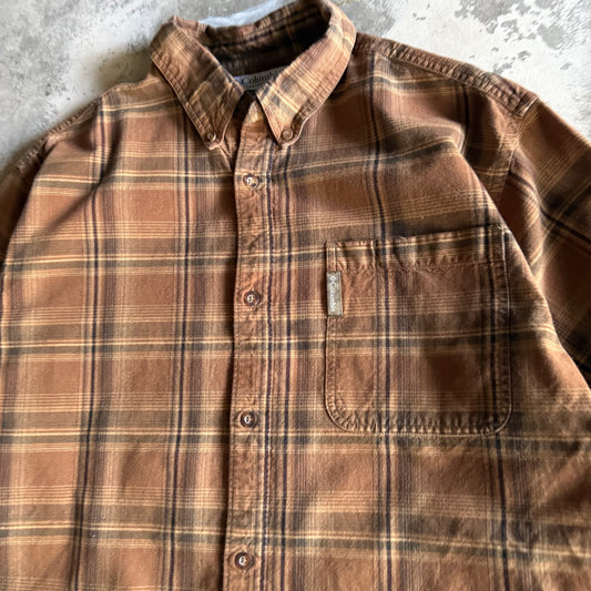 Fall Cropped Button Up Flannel - L