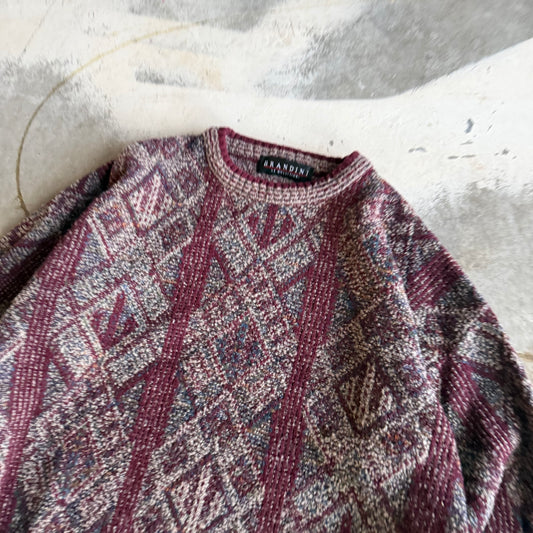 Vintage 90s Grandma Knit Sweater - L