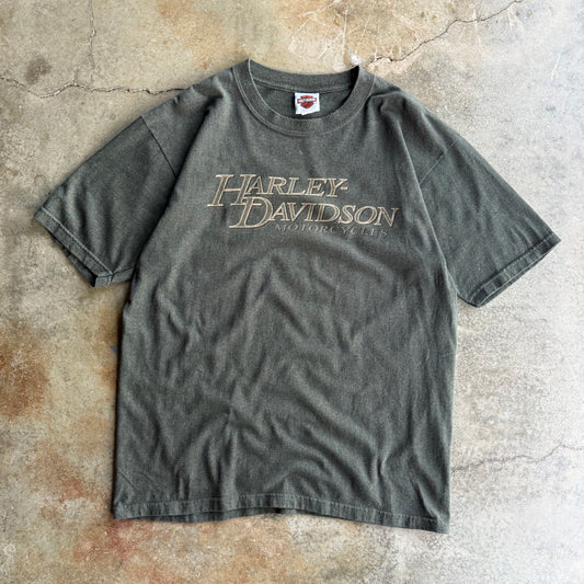 Vintage Green Harley Davidson Tshirt - L