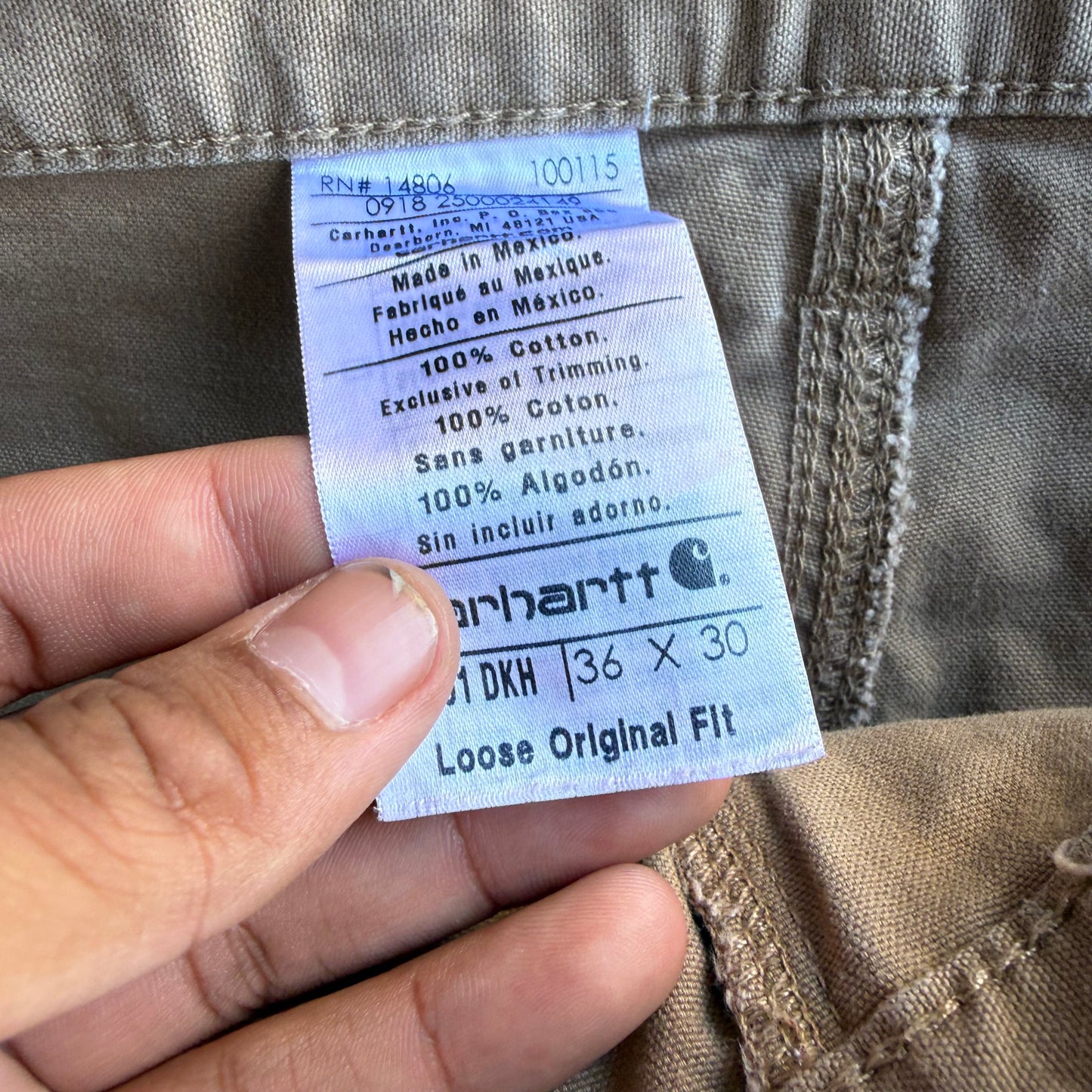 Vintage Tan Baggy Carhartt Pants - 36