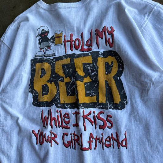 Vintage 00s Funny Beer Tshirt - XL