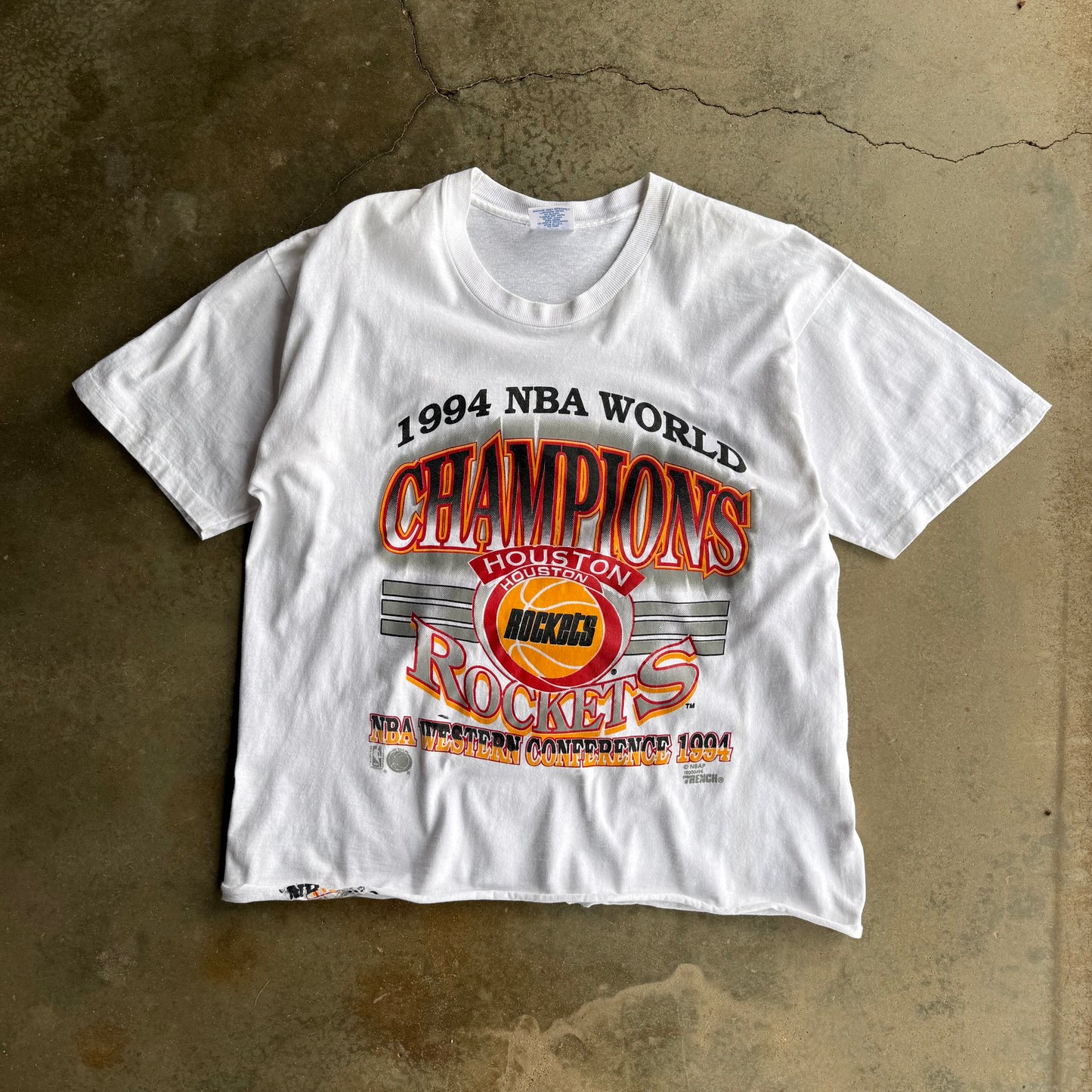 Vintage Cropped Houston Rockets Tshirt - XL