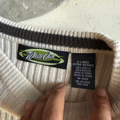 Vintage 00s Striped Sweater - XL
