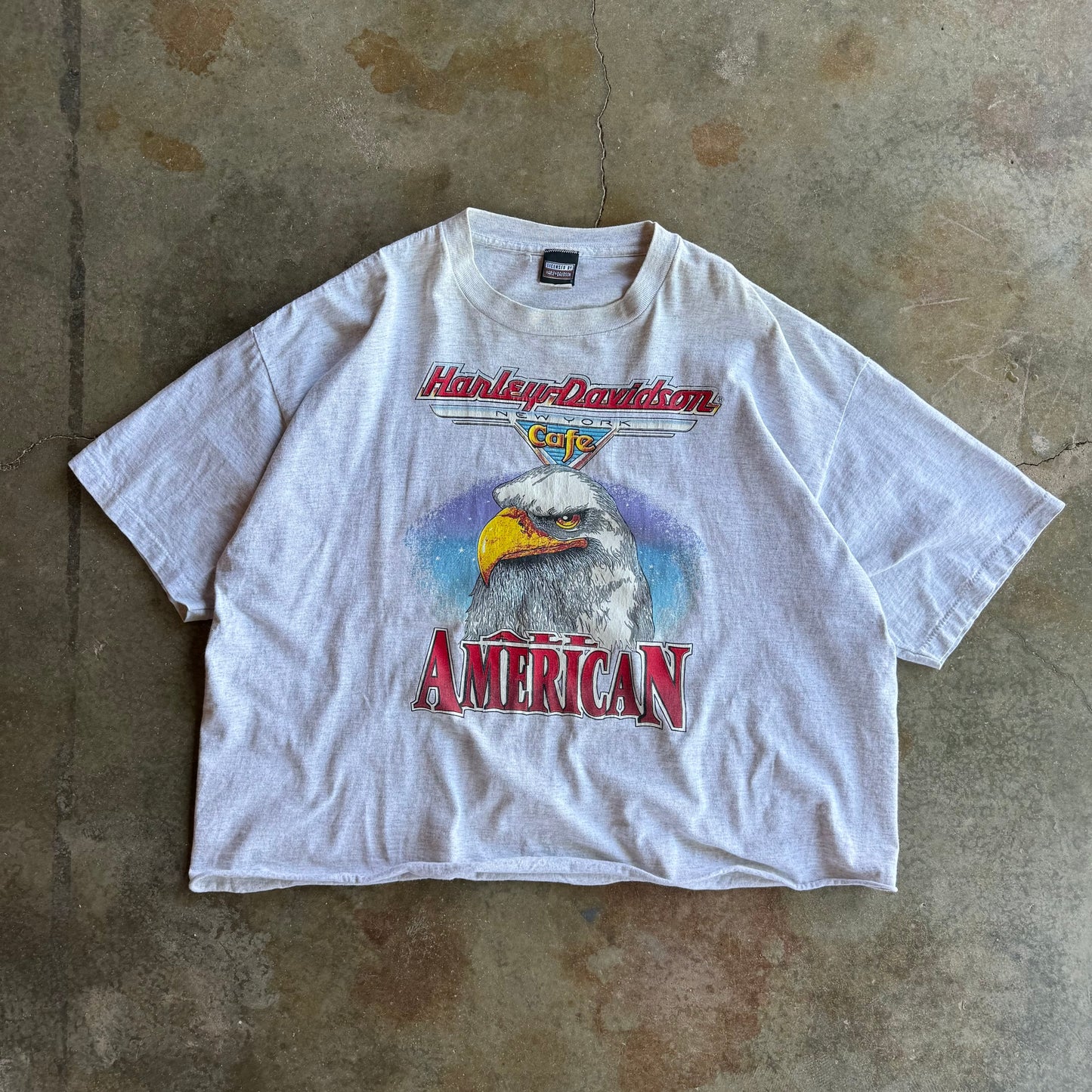 Vintage Harley Davidson Cropped Boxy Tshirt - XXL