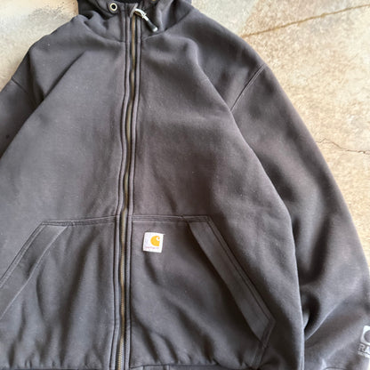 Vintage 00s Carhartt Waffle Net Zip Up Hoodie - M