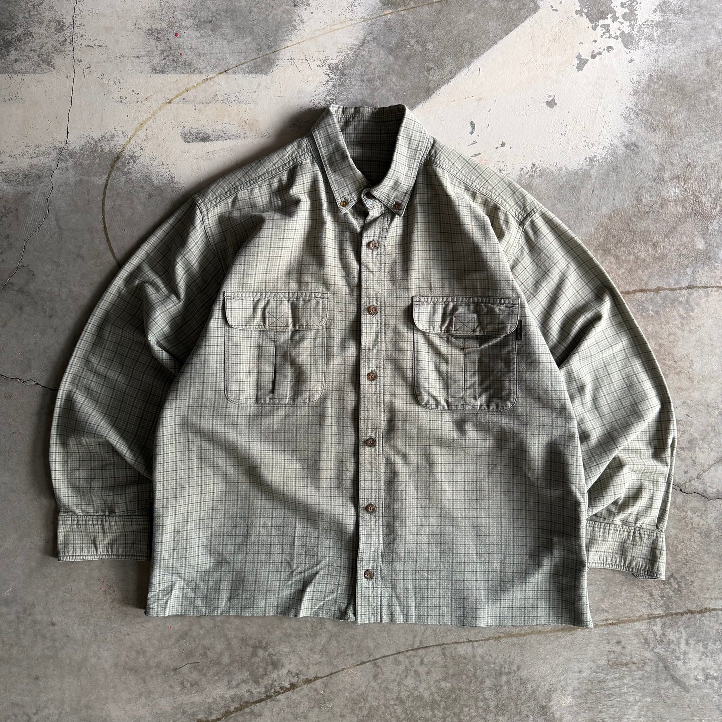 Vintage 90s Fall Cropped Flannel - XL