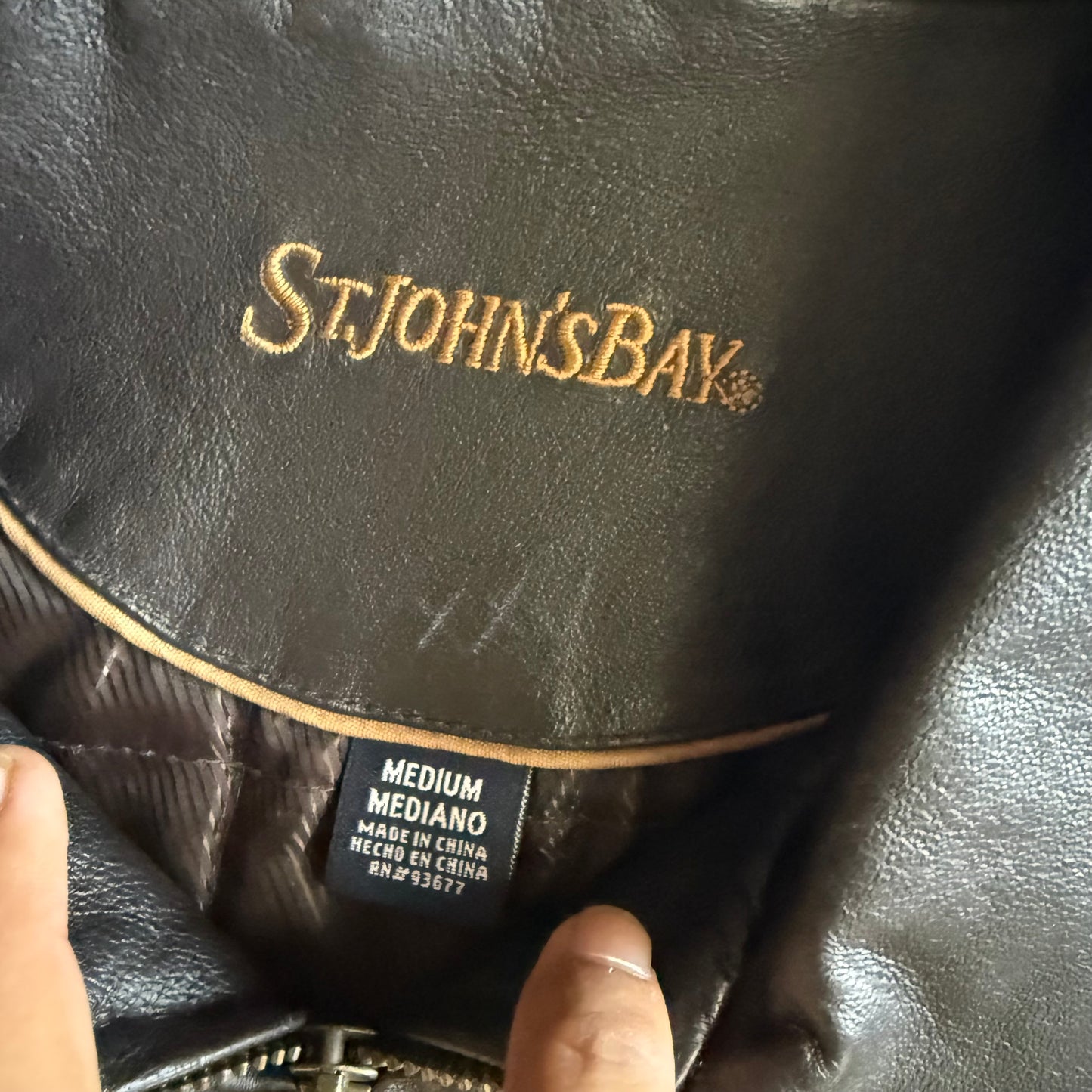 Vintage 00s St. John Bay Leather Jacket - M